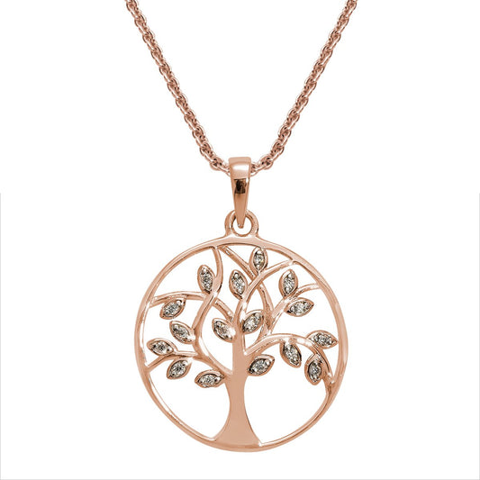 Silberanhänger Lebensbaum rose inkl. Kette