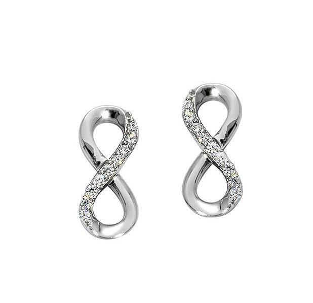 Silberohrring Infinity