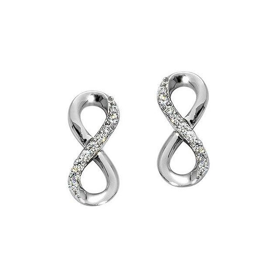 Silberohrring Infinity