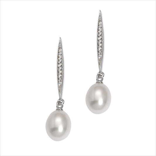 Silberohrschmuck mit Sßwasserperle - CRYSTAL UNTERBERGER