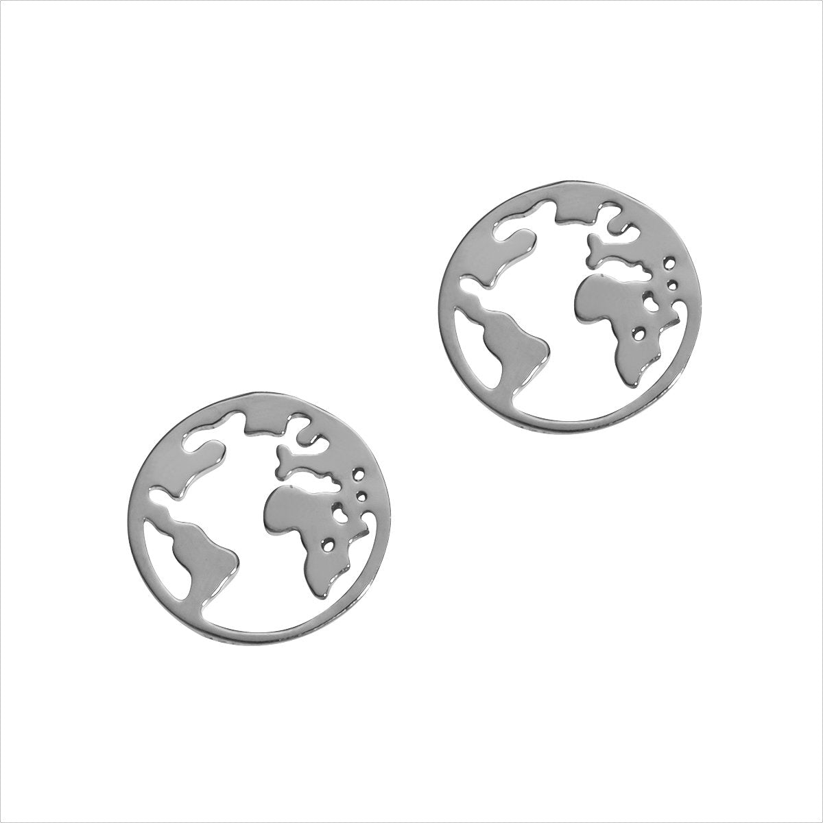 Silberohrschmuck Weltkugel