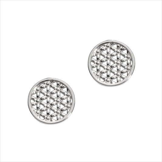 Silberohrschmuck Blume des Lebens