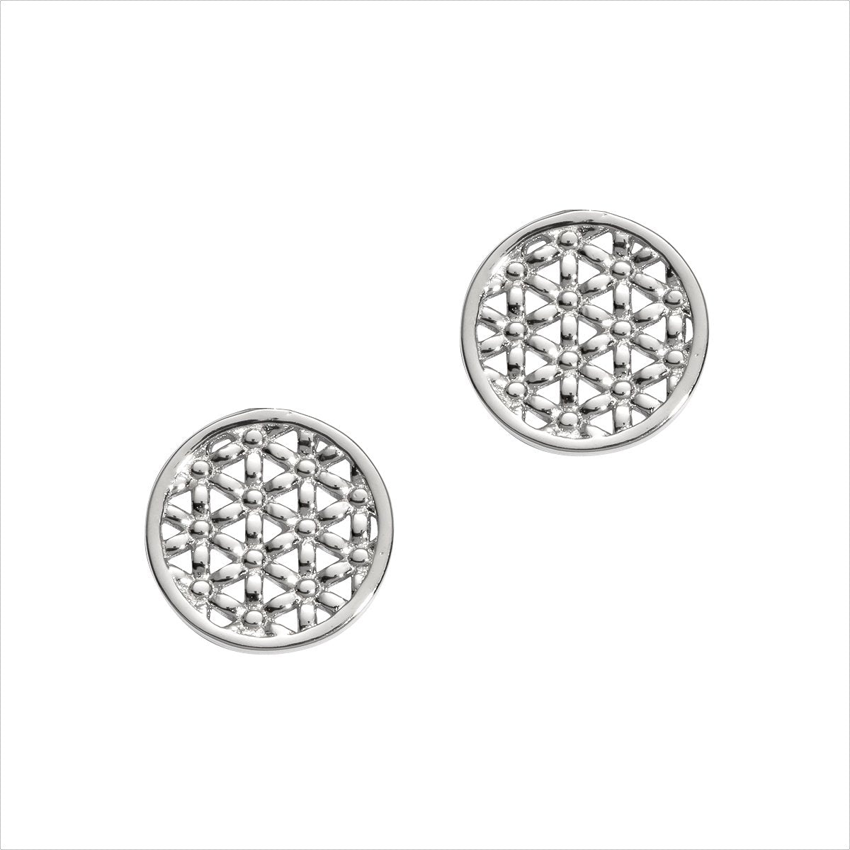 Silberohrschmuck Blume des Lebens