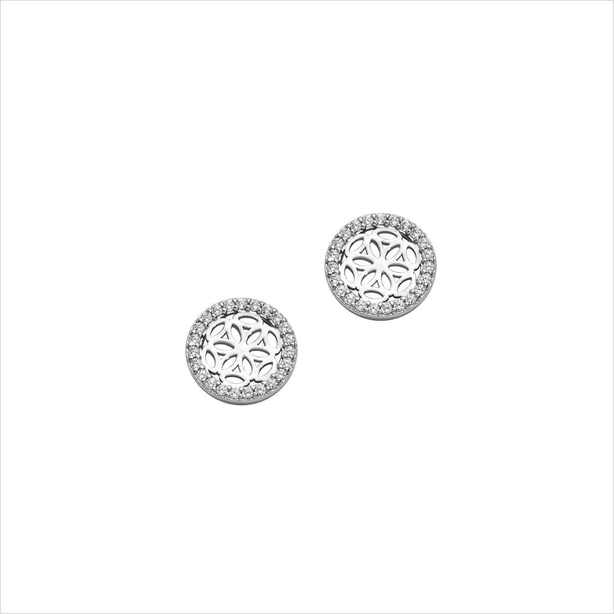 Silberohrschmuck Blume des Lebens