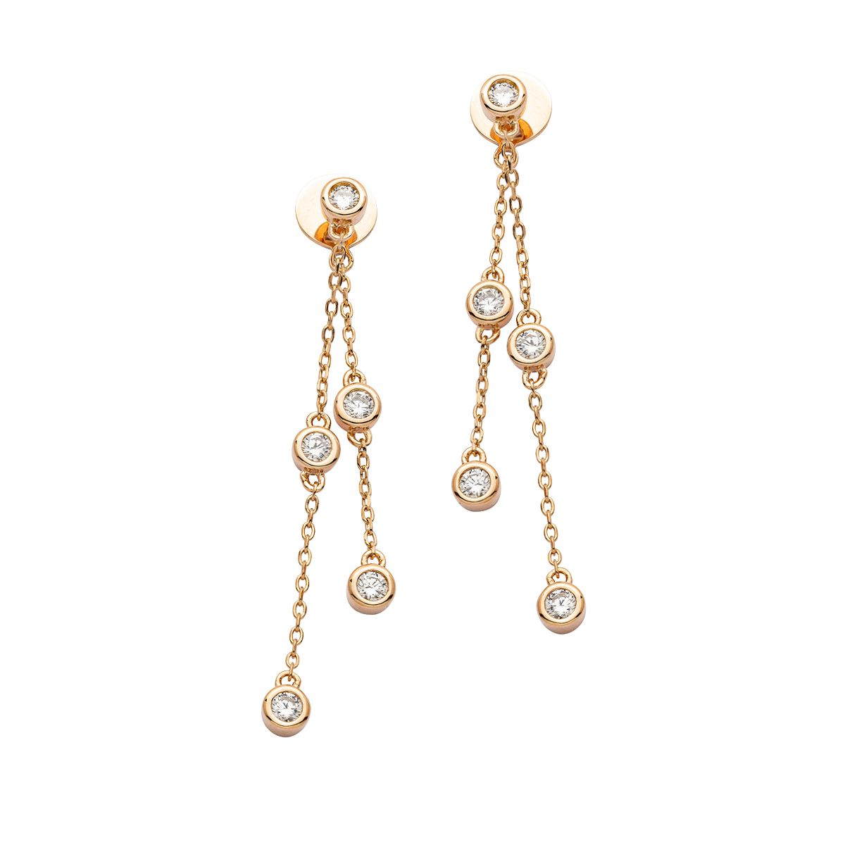 Silberohrschmuck rosé - CRYSTAL UNTERBERGER