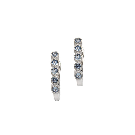Silbercreole silber-blau - CRYSTAL UNTERBERGER