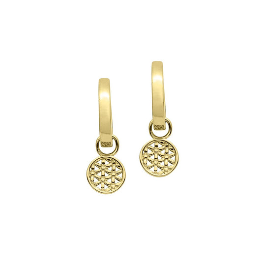 Silbercreole Blume des Lebens gold - CRYSTAL UNTERBERGER