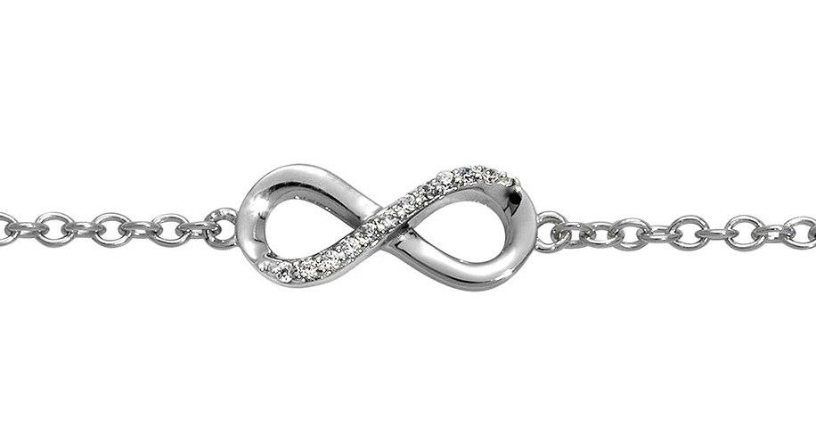 Auranto - Silberarmband Infinity rose - CRYSTAL UNTERBERGER