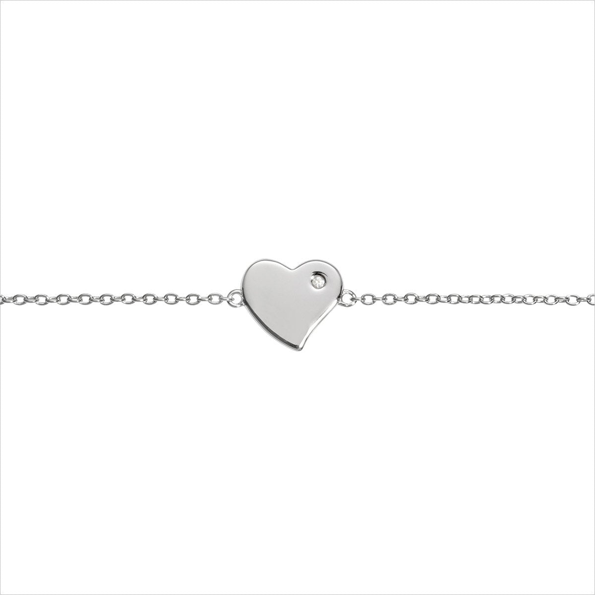 Silberarmband Herz
