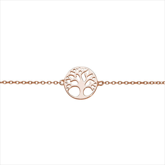 Silberarmband Lebensbaum rose