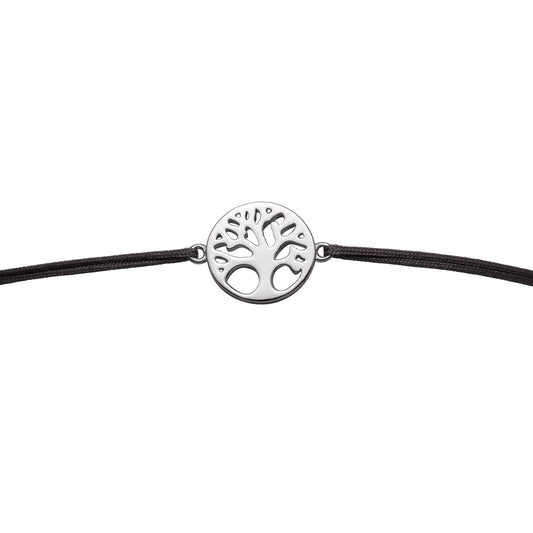 Silberarmband Lebensbaum braun