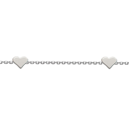 Silberarmband Herz silber