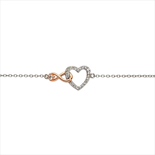Silberarmband Herz
