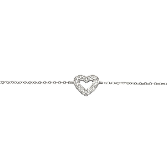 Auranto - Silberarmband Herz - CRYSTAL UNTERBERGER