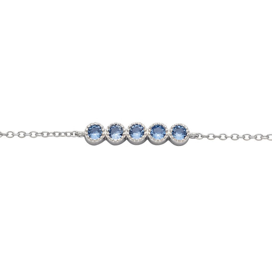 Silberarmband silber-blau - CRYSTAL UNTERBERGER