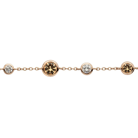 Silberarmband rosé-braun - CRYSTAL UNTERBERGER