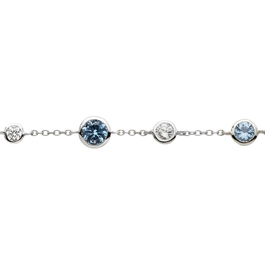 Silberarmband silber-blau - CRYSTAL UNTERBERGER