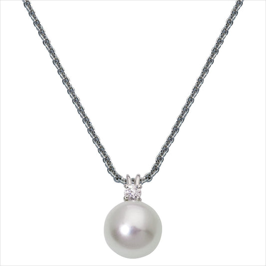 Silbercollier Zuchtperle 9.5