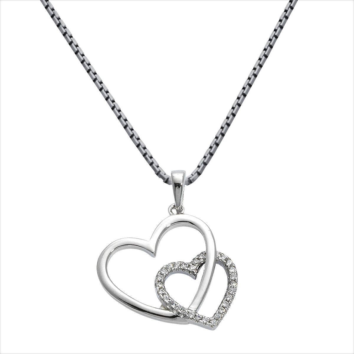 Silbercollier Herz