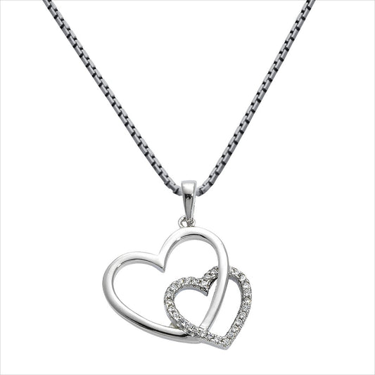 Silbercollier Herz