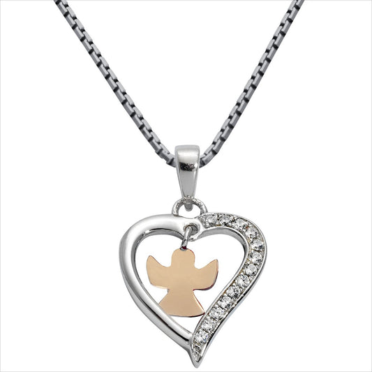 Silbercollier Herz
