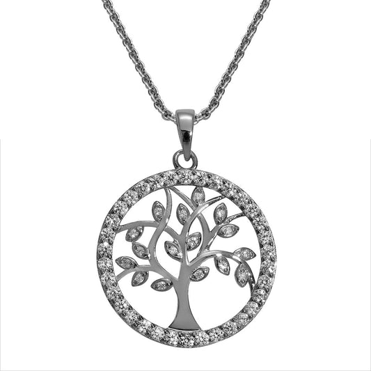 Silbercollier Lebensbaum silber
