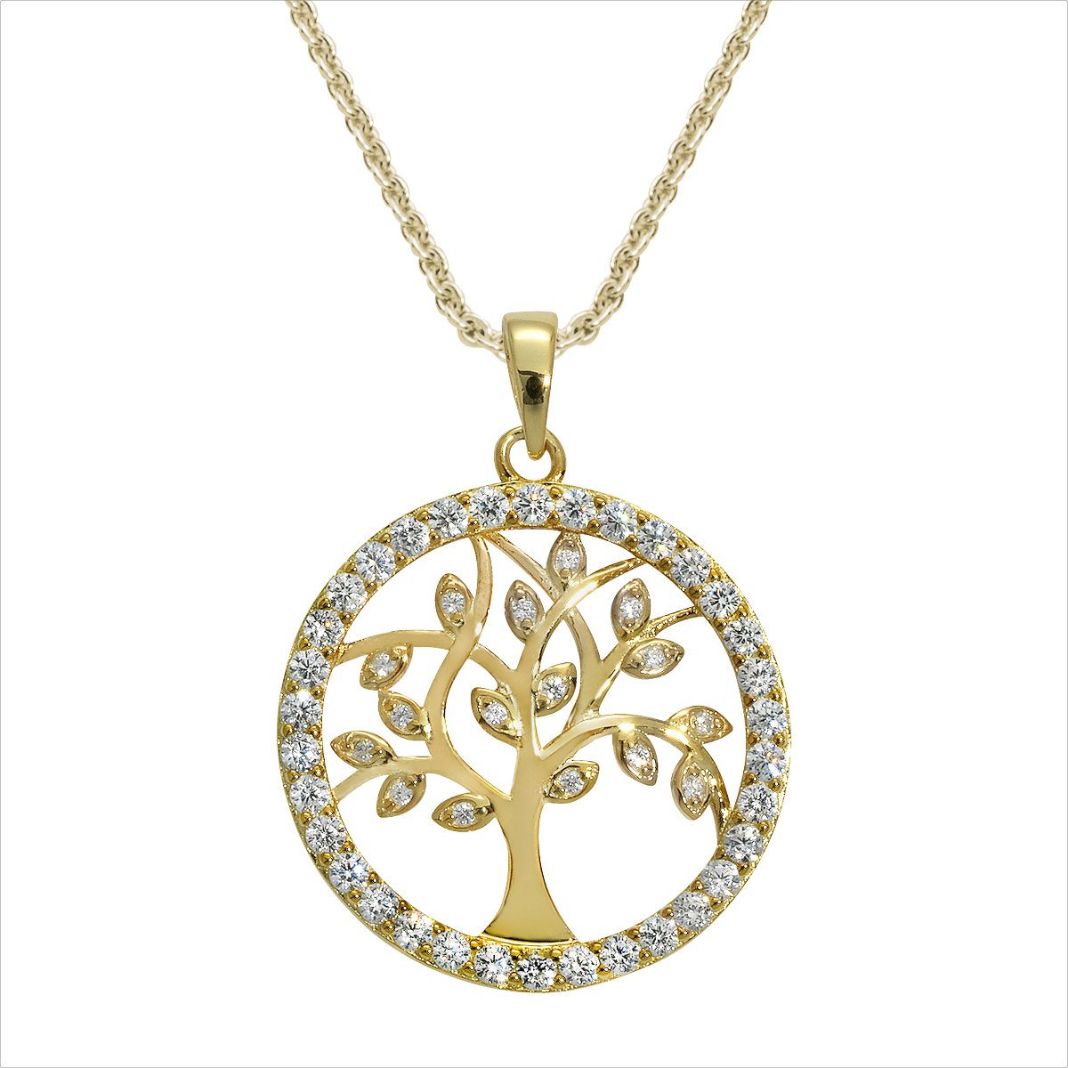 Auranto - Silbercollier Lebensbaum - CRYSTAL UNTERBERGER