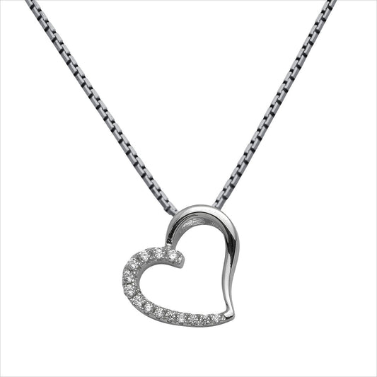 Silbercollier Herz