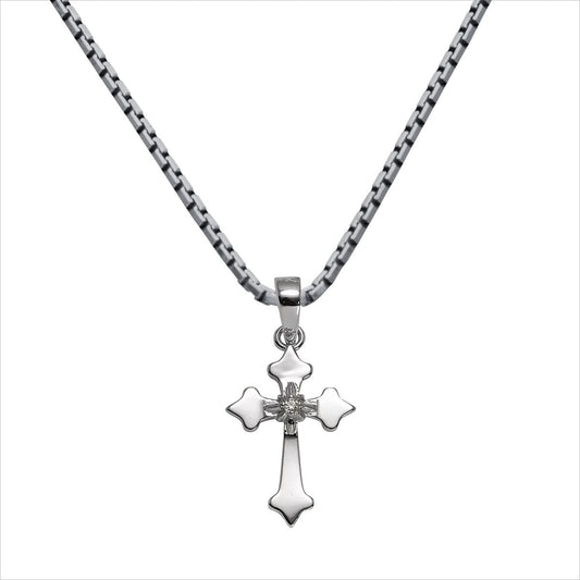 Silbercollier Kreuz - CRYSTAL UNTERBERGER