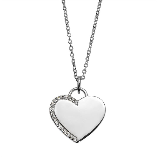 Silbercollier Herz