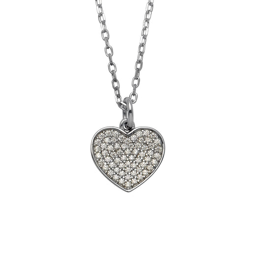 Silbercollier Herz