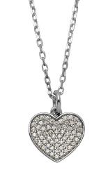 Silbercollier Herz