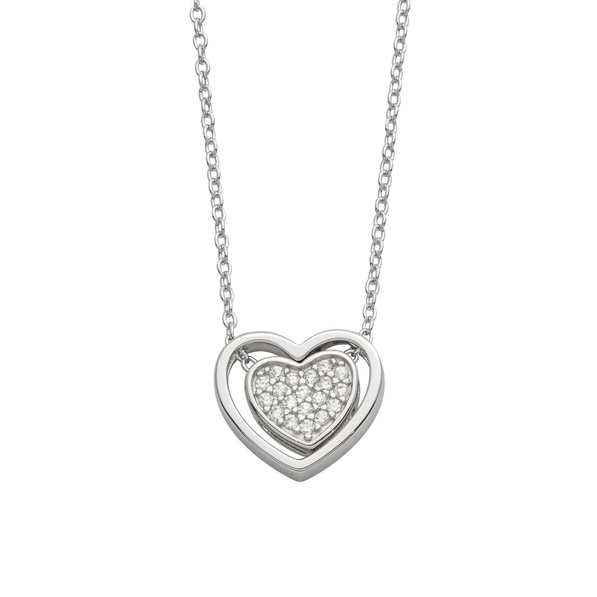 Silbercollier Herz