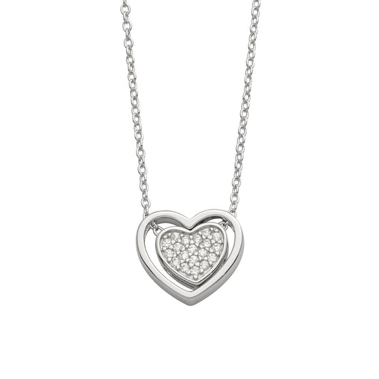 Silbercollier Herz