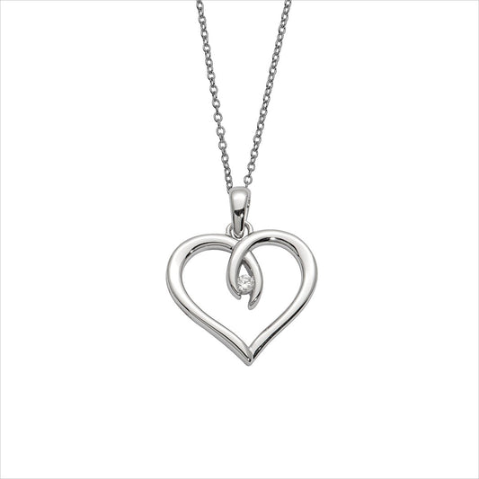 Silbercollier Herz