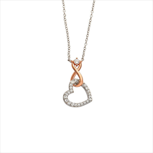 Silbercollier Herz