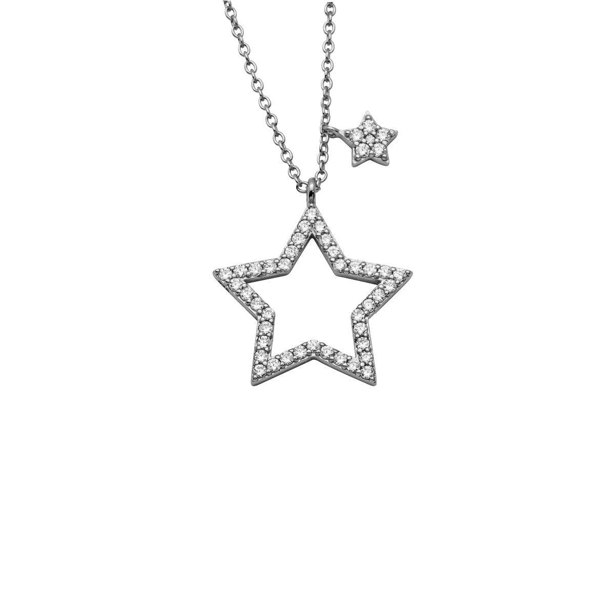 Auranto - Silbercollier Stern gold - CRYSTAL UNTERBERGER