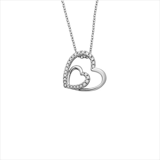 Silbercollier Herz