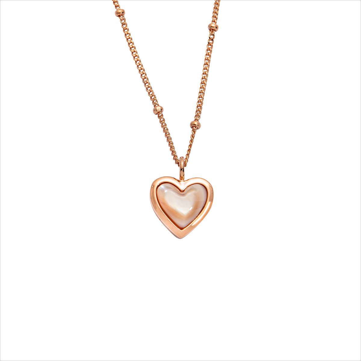Auranto - Silbercollier Herz rose - CRYSTAL UNTERBERGER