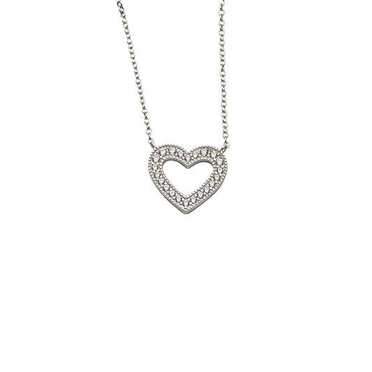 Auranto - Silbercollier Herz - CRYSTAL UNTERBERGER