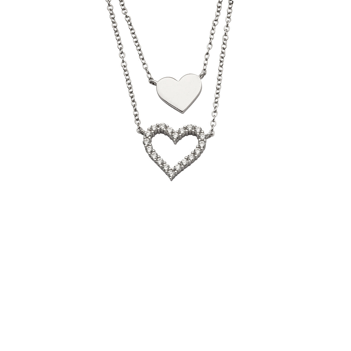 Auranto - Silbercollier Herz - CRYSTAL UNTERBERGER