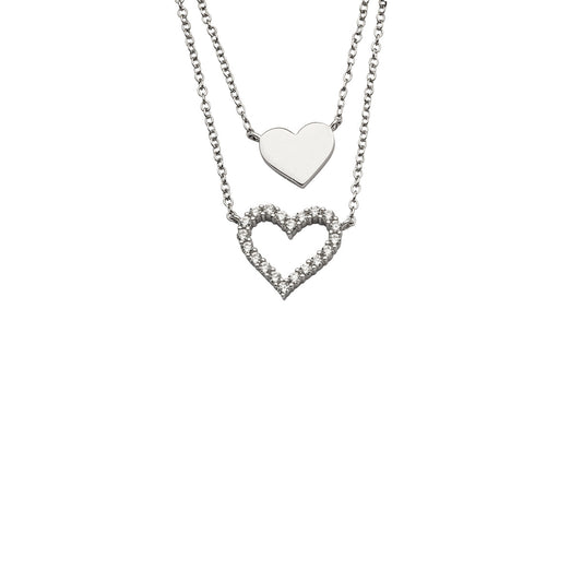 Auranto - Silbercollier Herz - CRYSTAL UNTERBERGER