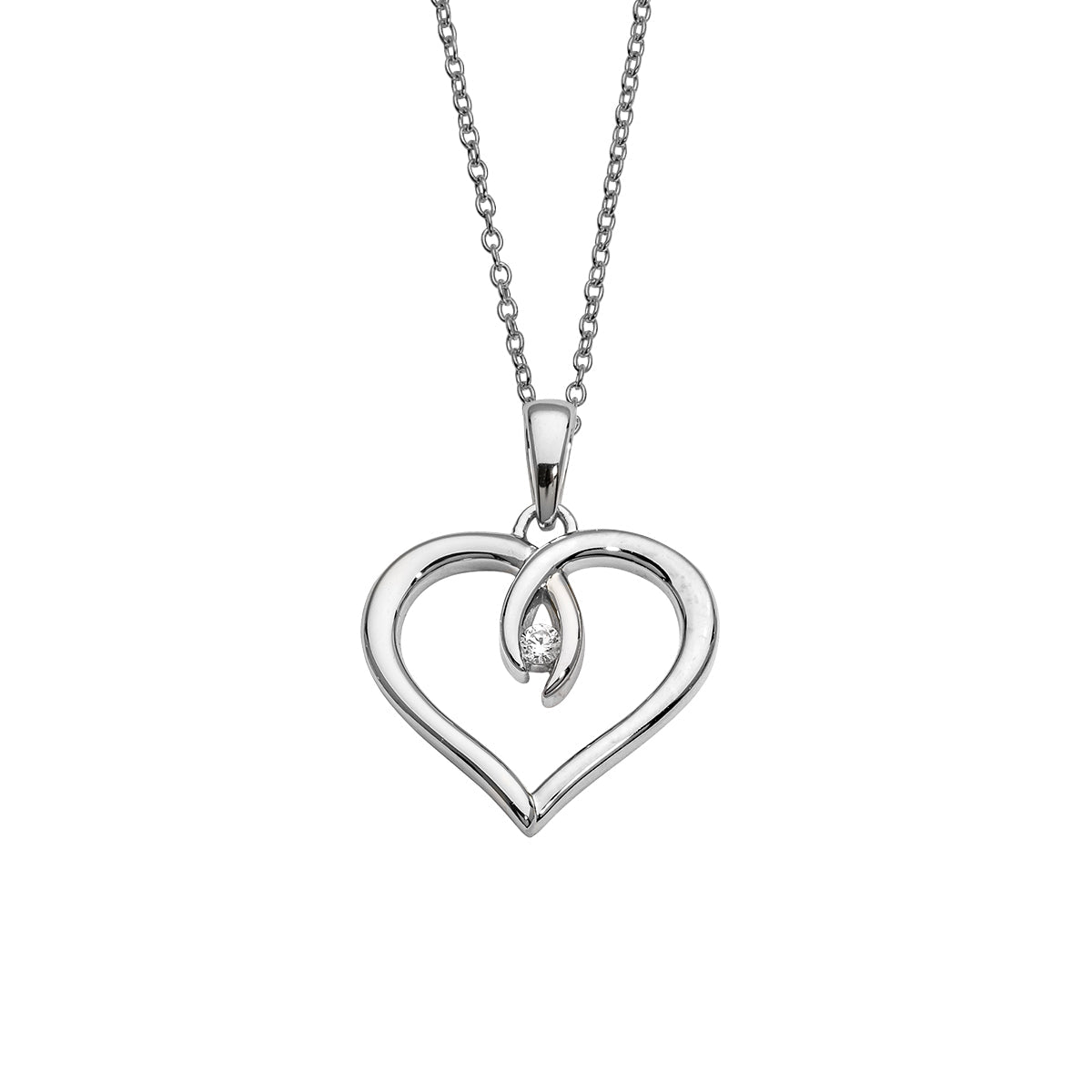 Auranto - Silbercollier Herz - CRYSTAL UNTERBERGER