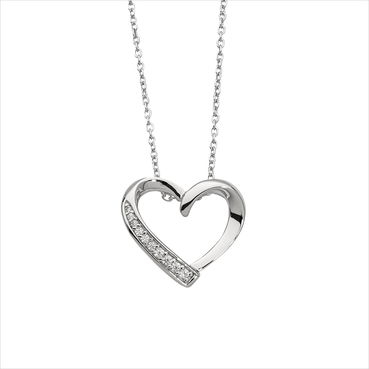 Auranto - Silbercollier Herz - CRYSTAL UNTERBERGER