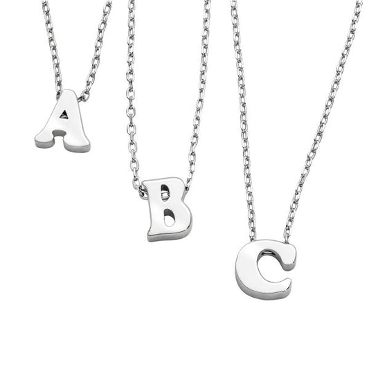 Silbercollier Buchstabe - CRYSTAL UNTERBERGER