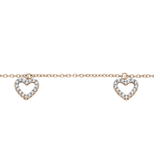Silbercollier Herz rosé - CRYSTAL UNTERBERGER