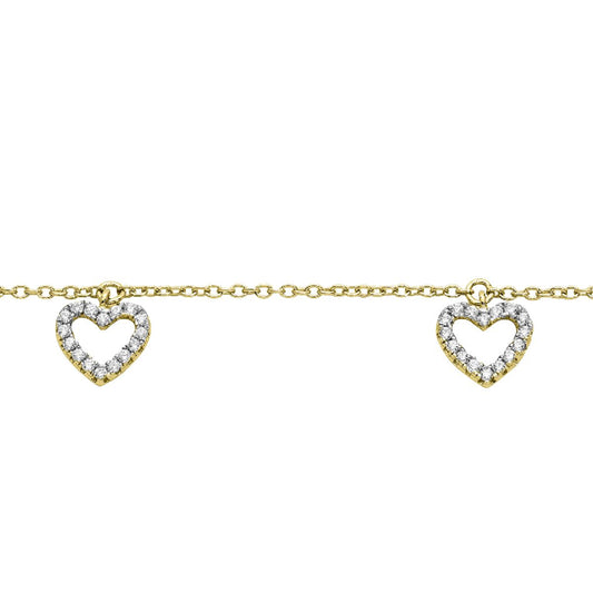 Silbercollier Herz gold - CRYSTAL UNTERBERGER