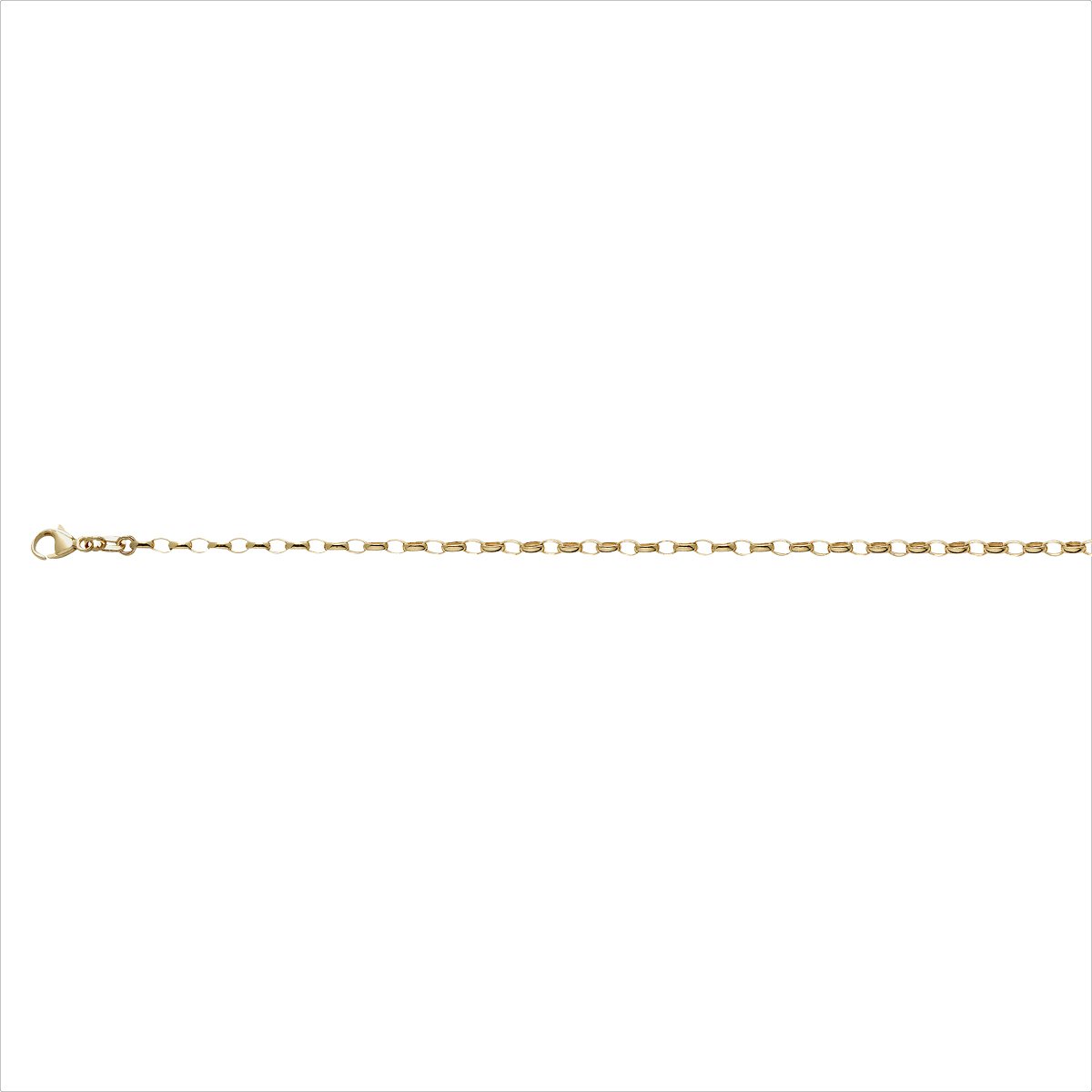 Silberkette oval gold 2.5 42cm