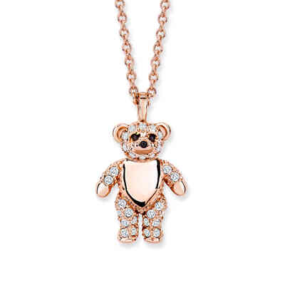 CRYSTALP - smiley teddy pendant  25mm 42+5cm - CRYSTAL UNTERBERGER