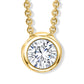 Round Solitaire Anhänger mit Kette Produktfoto